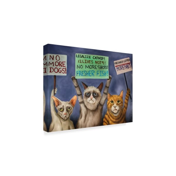 Leah Saulnier 'Cats On Strike' Canvas Art,35x47